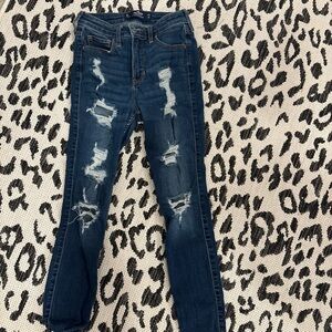 Distressed Blue Denim Jeans